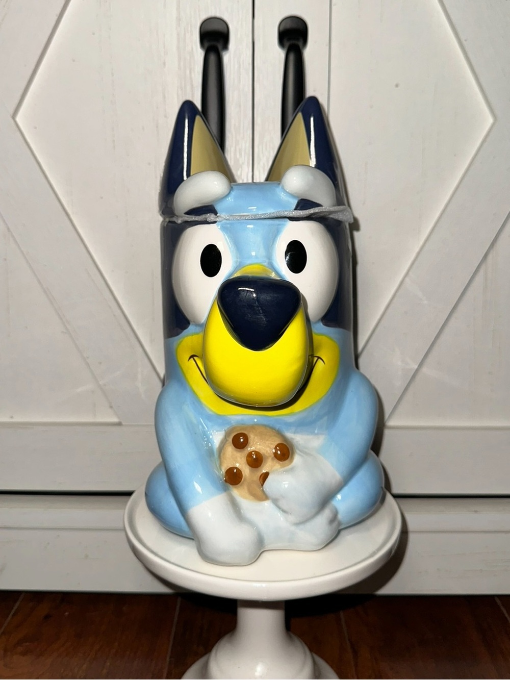 Blue Cartoon Dog Cookie Jar Canister